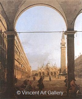 Piazza San Marco, Looking East by   Canaletto