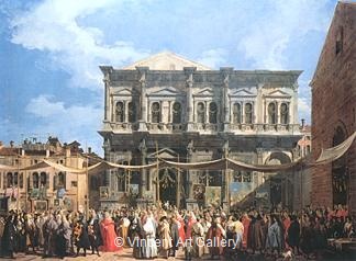 Feast of San Rocco by   Canaletto