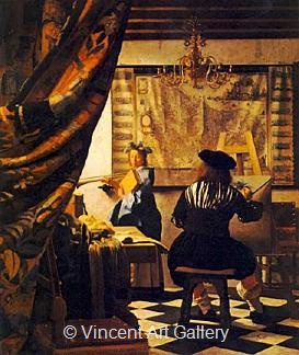 The Artist's Studio (or: The Art of Painting) by Johannes  Vermeer