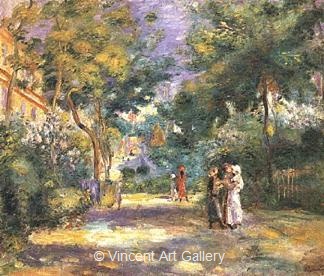 The Garden in Montmarte by Pierre-Auguste  Renoir