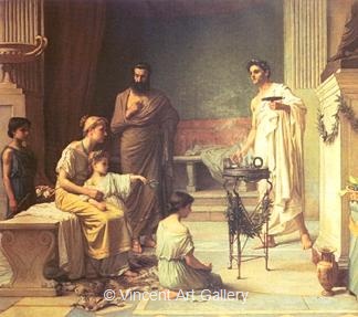 A Sick Child brought into the Temple of Aesculapius by J.W.  Waterhouse