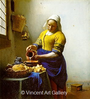 The Milkmaid by Johannes  Vermeer