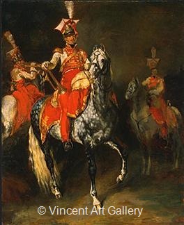 The Mounted Trumpeters of Napoleon's Imperial Guard by Theodore  Gericault