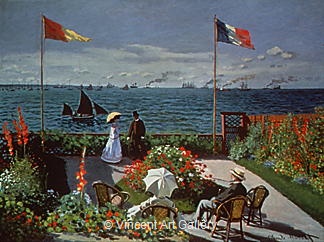 Terrace at Sainte-Adresse by Claude  Monet