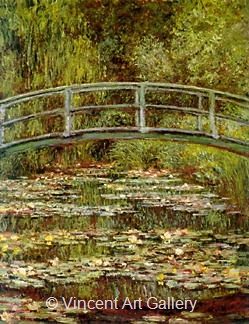 Bridge across Pond with Waterlilies by Claude  Monet