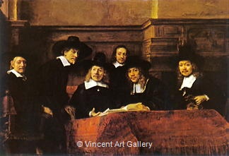 The Syndics of the Clothmaker's Guild, The Staalmeesters by Rembrandt van Rijn