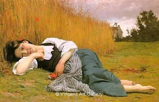 Rest in Harvest by W.A.  Bouguereau