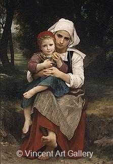Breton Brother and Sister by W.A.  Bouguereau