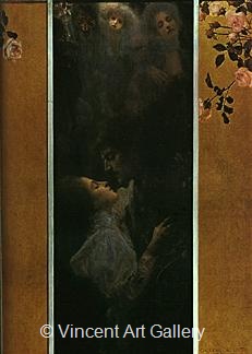 Love by Gustav  Klimt