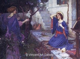The Annunciation by J.W.  Waterhouse