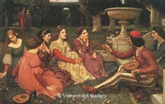 A Tale from the Decameron by J.W.  Waterhouse