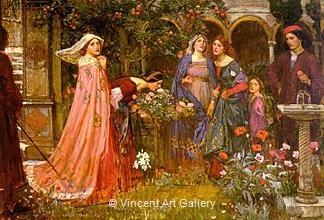 The Enchanted Garden by J.W.  Waterhouse