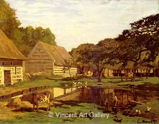 Yard of a Normandic Yard by Claude  Monet