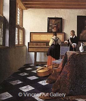 A Lady at the Virginals with a Gentleman by Johannes  Vermeer