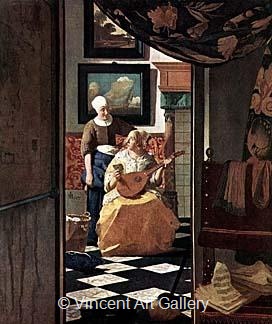The Love Letter by Johannes  Vermeer