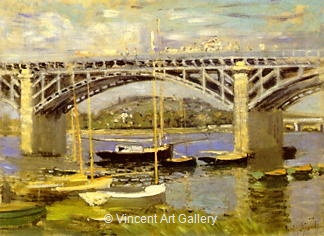 Bridge over the Seine in Argenteuil by Claude  Monet