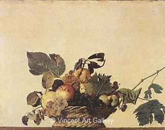 Basket of Fruit by Michelangelo M. de Caravaggio