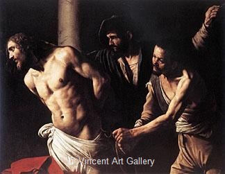 Christ at the Collumn by Michelangelo M. de Caravaggio