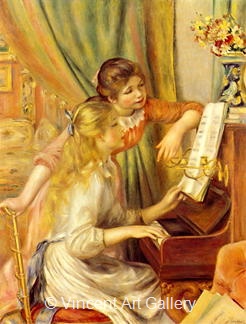 At the Piano by Pierre-Auguste  Renoir