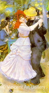Dance in Bougival by Pierre-Auguste  Renoir