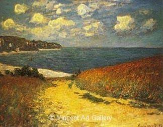 Path in the Wheat Fields at Pourville by Claude  Monet