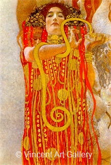 Hygieia ( Detail from 'Medicin' ) by Gustav  Klimt