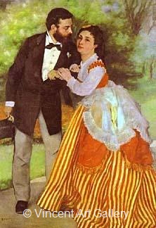 Alfred Sisley and His Wife by Pierre-Auguste  Renoir