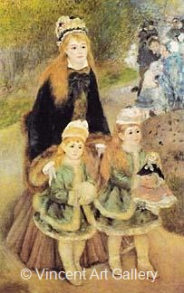 Mother and Children by Pierre-Auguste  Renoir