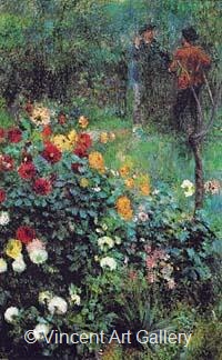The Garden in the Rue Cortot by Pierre-Auguste  Renoir