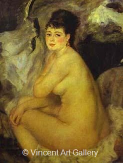 Seated Nude, (Nana) by Pierre-Auguste  Renoir