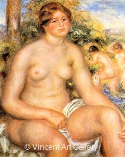 Sitting Bather by Pierre-Auguste  Renoir