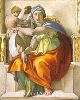 Delphic Sybille by   Michelangelo