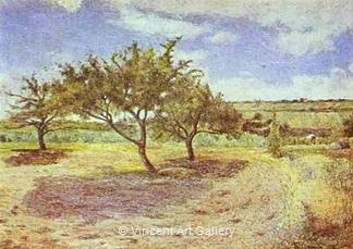 Apple-Trees in Blossom, near Pontoise by Paul  Gauguin