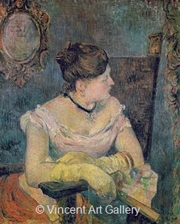 Mette Gauguin in an Evening Gown by Paul  Gauguin