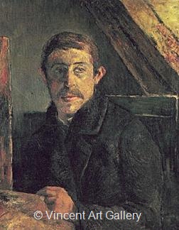 Gauguin at His Easel by Paul  Gauguin