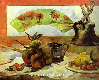 Still Life with Fan by Paul  Gauguin