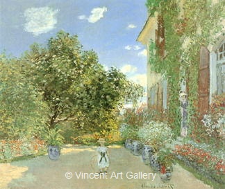 The Artist's House at Argenteuil by Claude  Monet