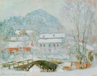 Sandviken Village in the Snow by Claude  Monet