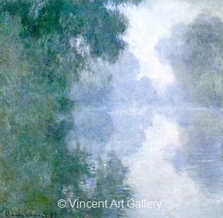 Arm of the Seine near Giverny in the Fog by Claude  Monet