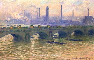 Waterloo Bridge, Grey Weather by Claude  Monet