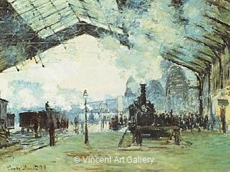 Saint-Lazare Station, The Normandy Train by Claude  Monet
