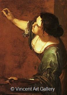 Selfportrait as the Allegory of Painting by Artemisia  Gentileschi
