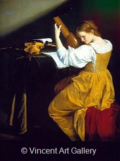 The Lute Player by Artemisia  Gentileschi