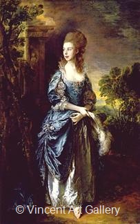 The Honorable Lady Frances Duncombe by Thomas  Gainsborough