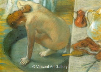 Woman in Tub washing her Back by Edgar  Degas