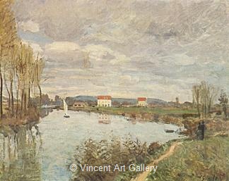 The Seine near Argenteuil by Alfred  Sisley