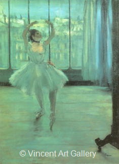 Dancer in front of the Window, posing for the Photographer by Edgar  Degas