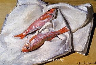 Red Mullets by Claude  Monet