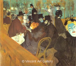 At the Moulin Rouge by Henri de Toulouse-Lautrec