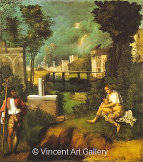 The Thunderstorm by   Giorgione